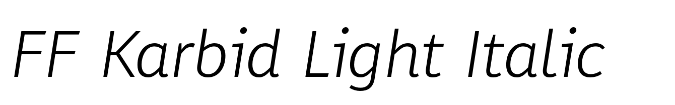 FF Karbid Light Italic
